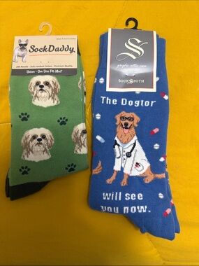 Dog themed crew socks